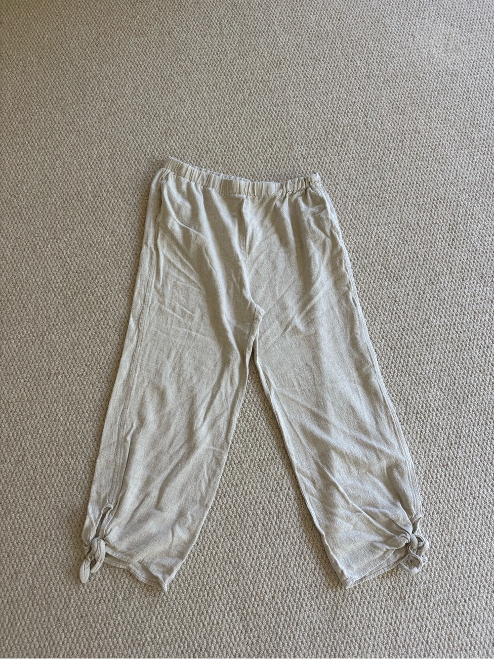 Light Beige Linen Pants